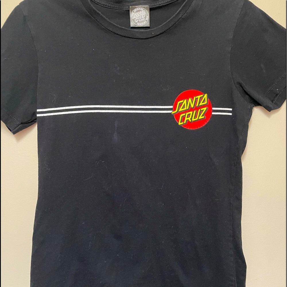 Santa Cruz Skateboard co black shirt .